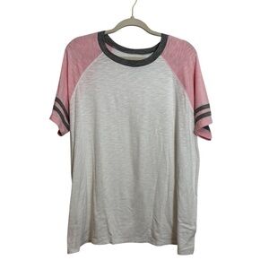 Torrid Classic Fit Super Soft Slub Crew Neck Varsity Raglan Tee Women’s Plus 2x